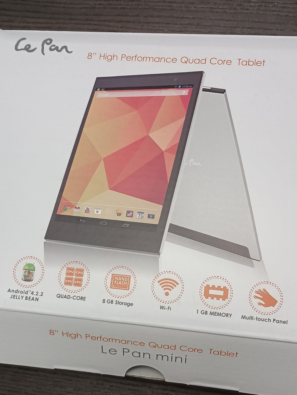 Le Pan Mini 8" Tablet – Silver And Cover